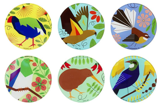Glass NZ Native Bird Coasters