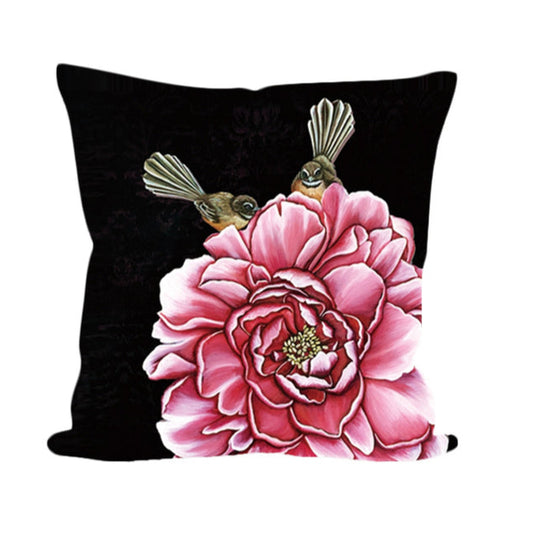 Anita Madhav Cushion Cover - Fantail & Camelia