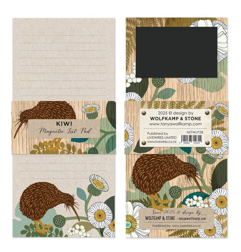 Magnetic List Pad - Stylised Native Birds