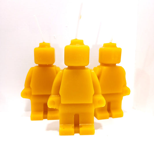 Beeswax Candle - Lego Man