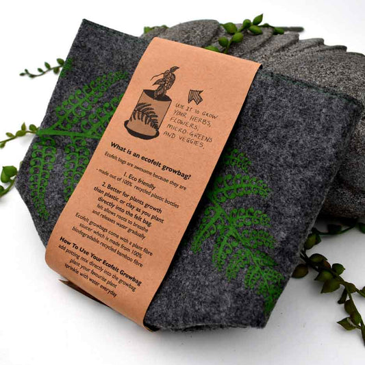 Eco Felt Growbag - Silver Fern (Green)