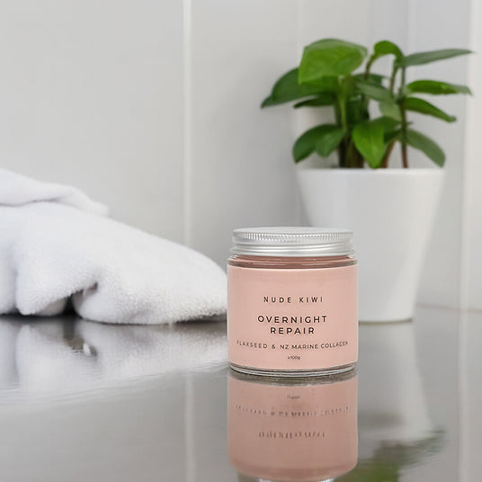 Nude Kiwi -Overnight Repair - Flaxseed & Marine Collagen
