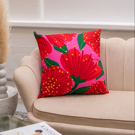 Cushion Cover - Pink Pōhutukawa