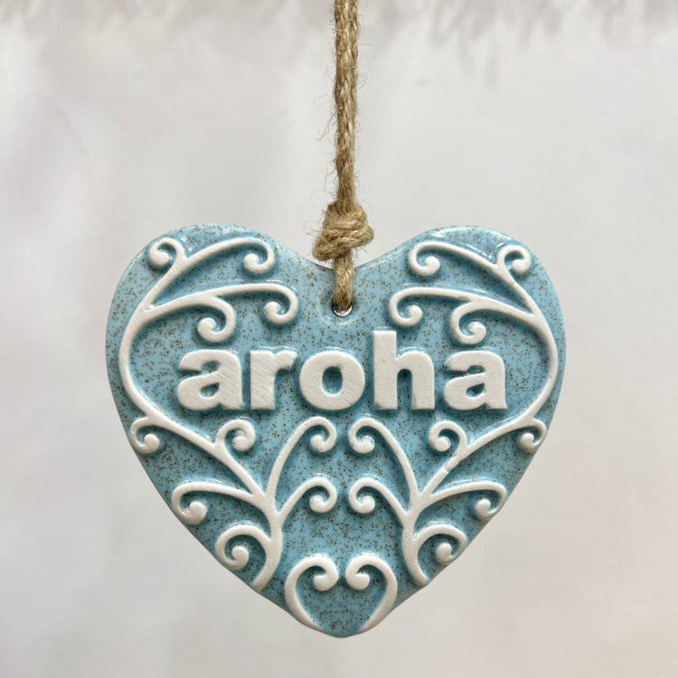 Ceramic Heart - Aroha Bluesand