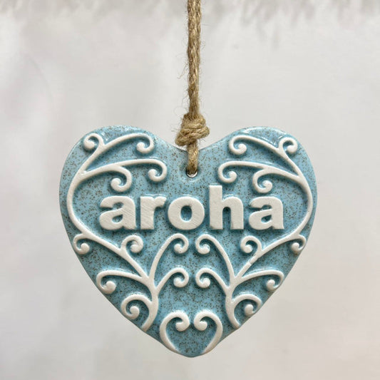Ceramic Heart - Aroha Bluesand
