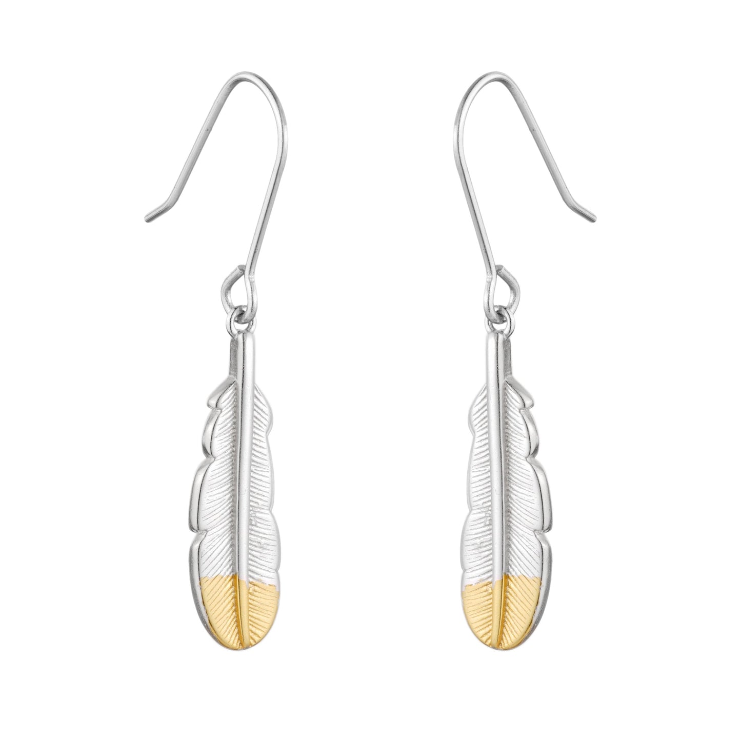 Little Taonga - Silver Huia Feather Earrings