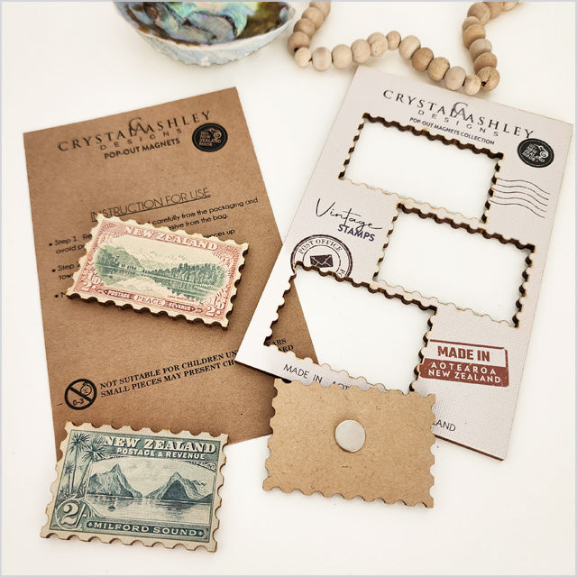 Magnet Set - Vintage NZ Stamps