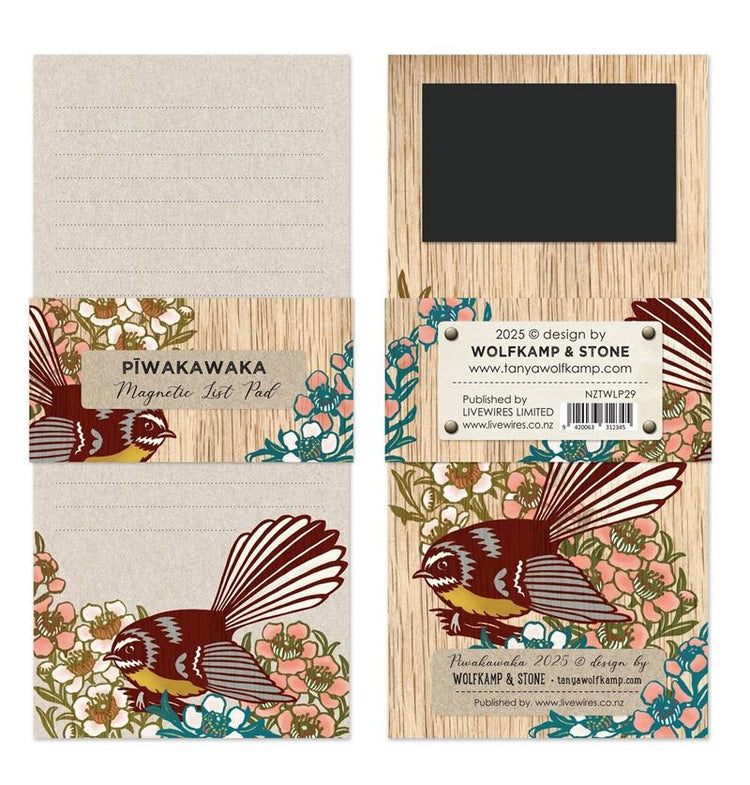 Magnetic List Pad - Stylised Native Birds