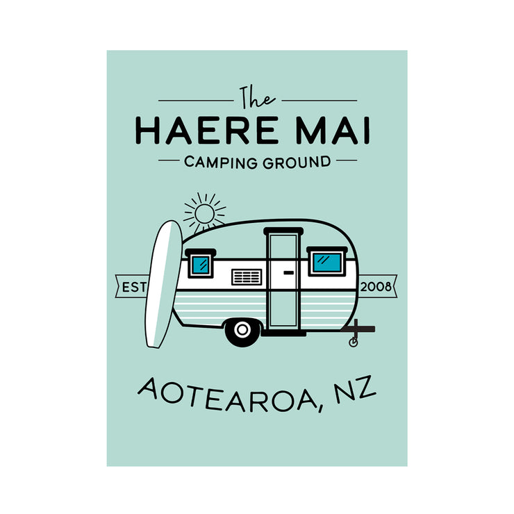 Tea Towel - Haere Mai Camping Ground