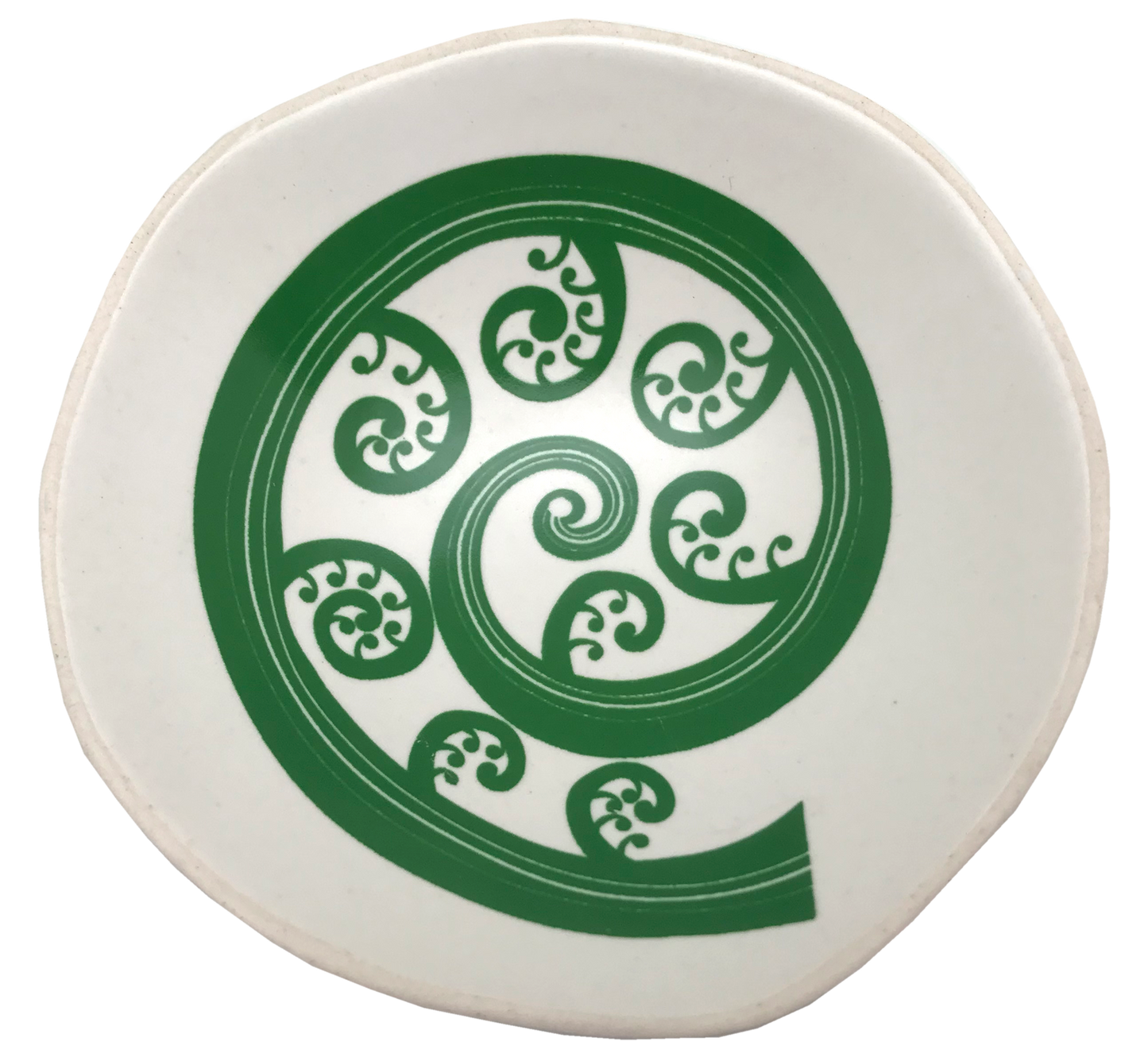 Jo Luping Small Bowl - Fern Frond (Green on White)