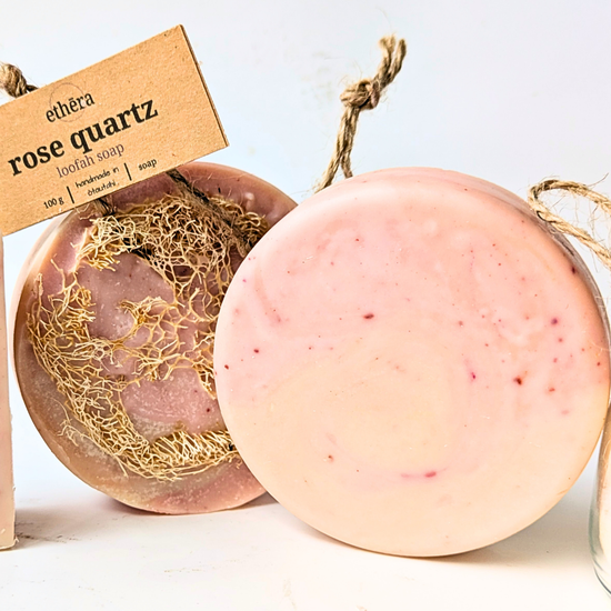 Ethēra Loofah Soap - Rose Quartz