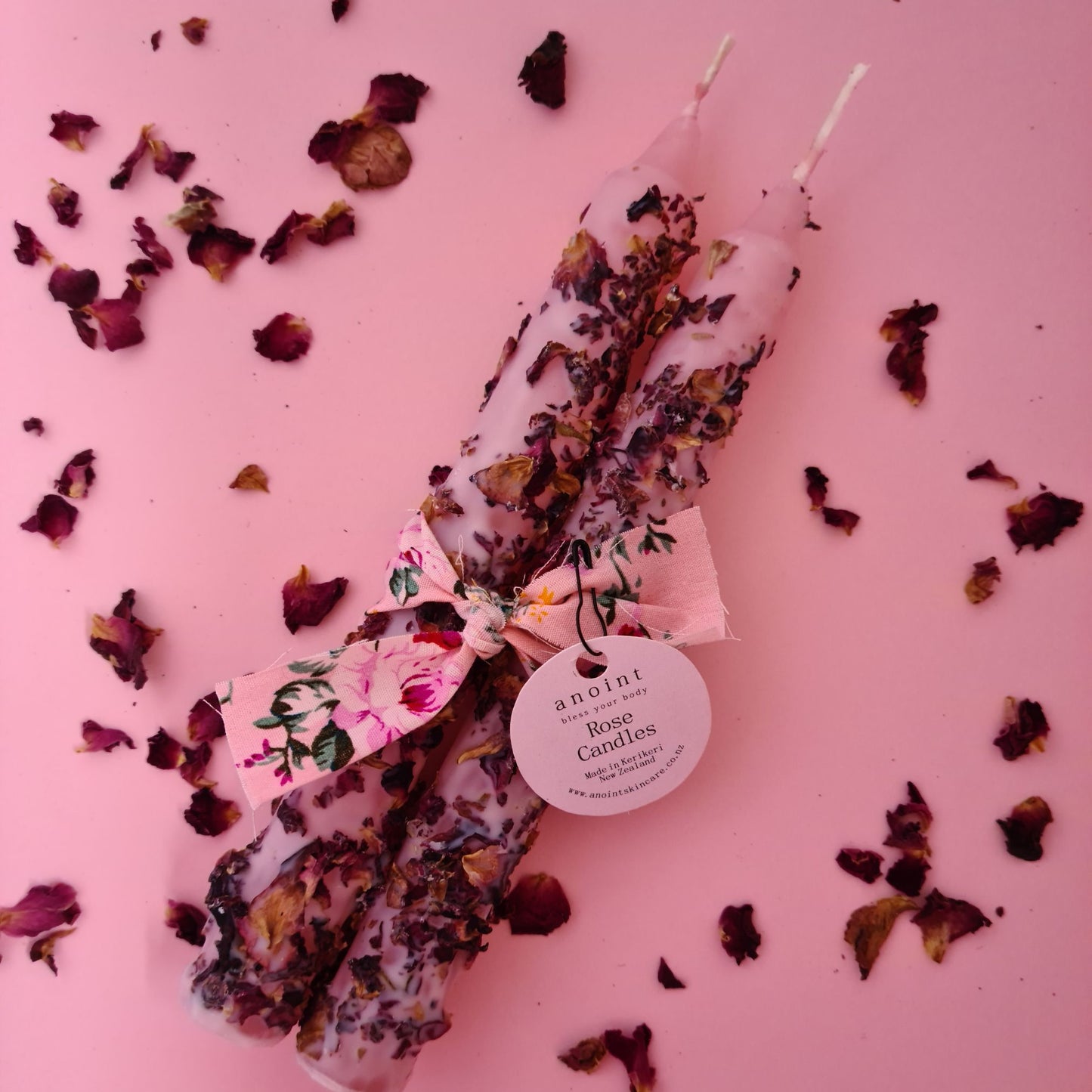 Anoint Rose Petal Candles (pair)