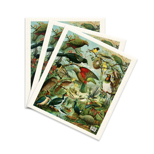 Dishcloth Set - NZ Native Birds