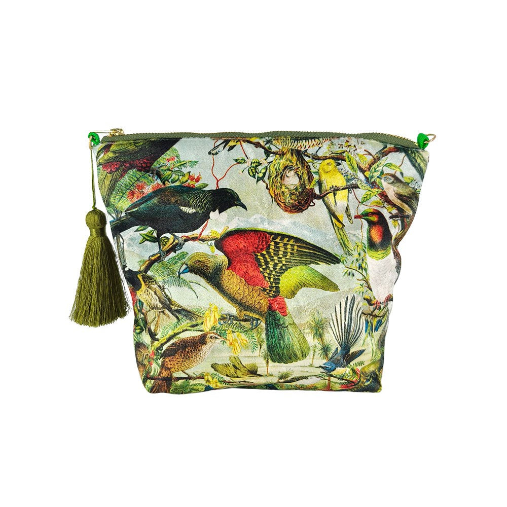 Cosmetic Bag - NZ Native Birds