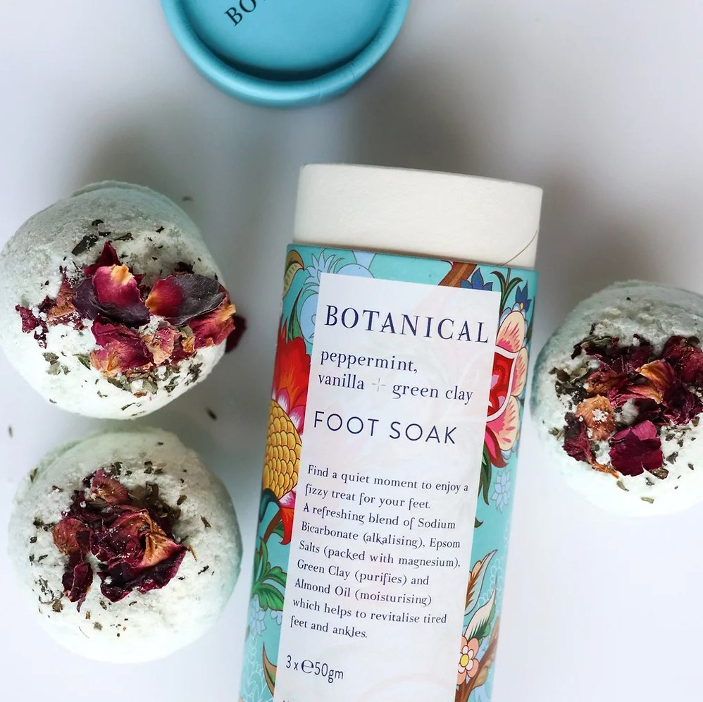 Botanical Foot Soak - Peppermint, Vanilla & Green Clay Trio