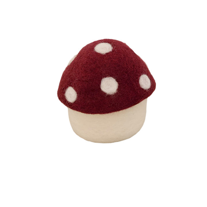 Felt Toadstool Trinket Box - Mini Burgundy