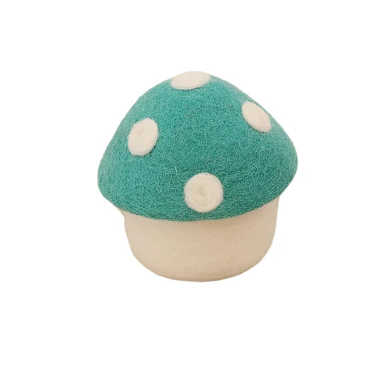 Felt Toadstool Trinket Box - Mini Teal