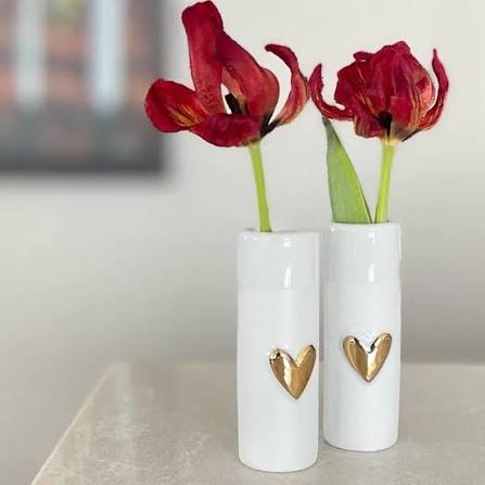 Heart Bud Vases