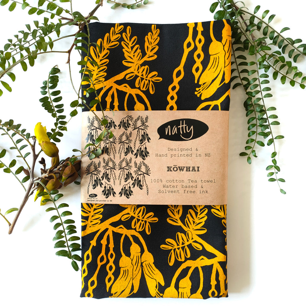Natty Tea Towel - Kōwhai