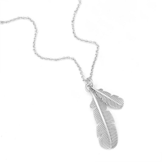 Little Taonga - Silver Huia Feather Necklace