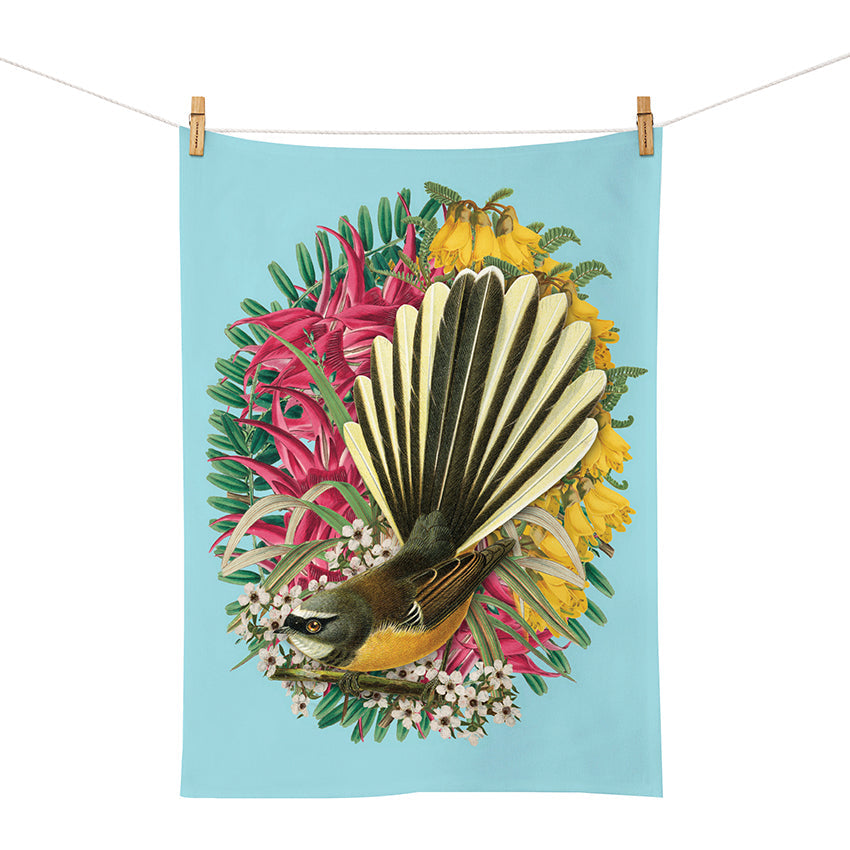 Tea Towel - Botanical Fantail