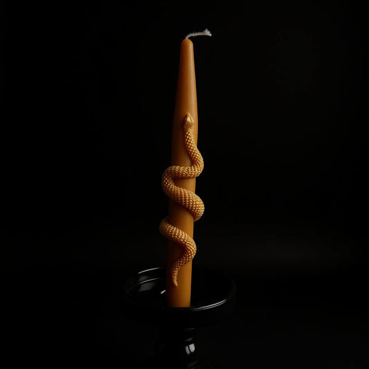 Beeswax Candle - Serpentine