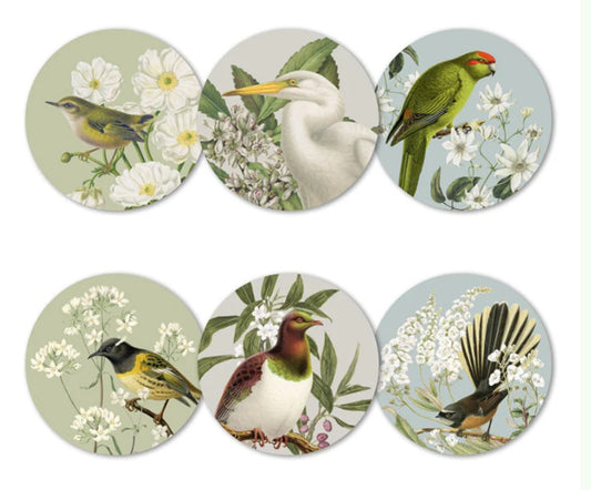 Coaster Set - NZ Birds & Botanicals