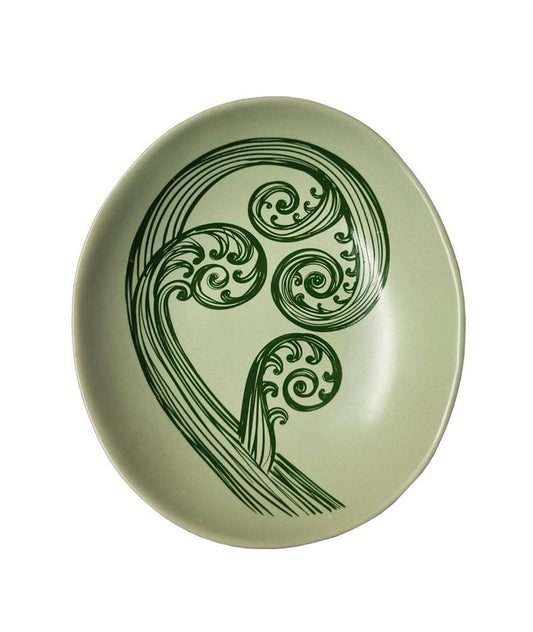 Jo Luping Medium Bowl - Ponga Frond (Green)