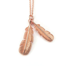 Little Taonga - Rose Gold Huia Feather Necklace