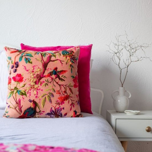Bird Of Paradise Cushion Cover - Cameo Pink