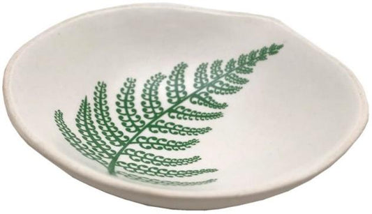 Jo Luping Small Bowl - Fern (Green on White)