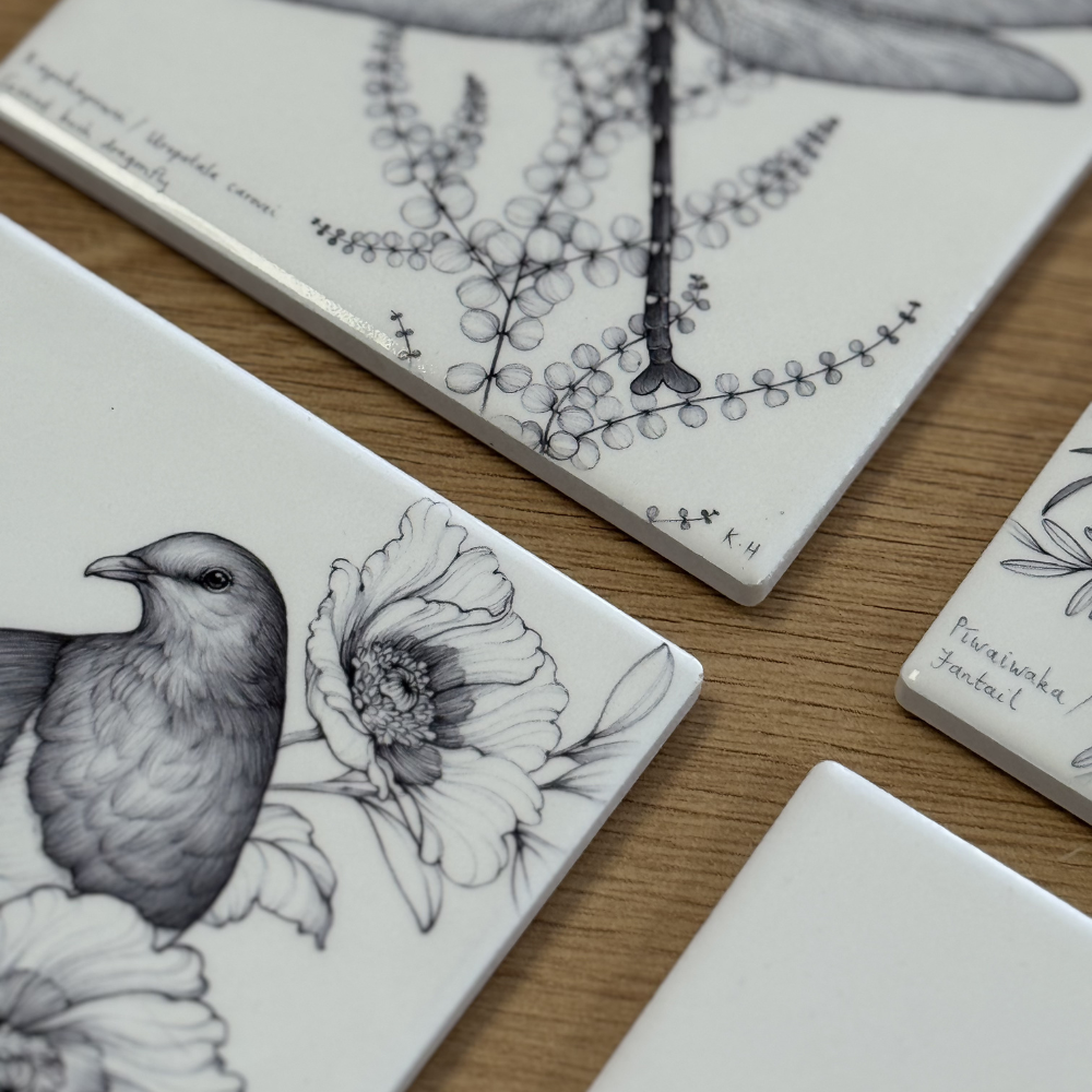 Ceramic Coaster - Kererū (Katy Hayward)