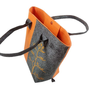 Jo Luping Design Tote Bag - Orange Harakeke