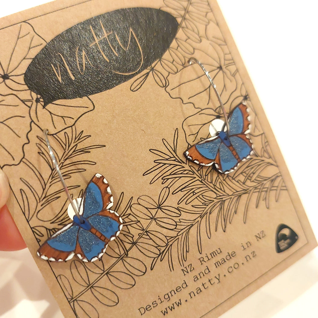 Natty Earrings - Blue Butterfly