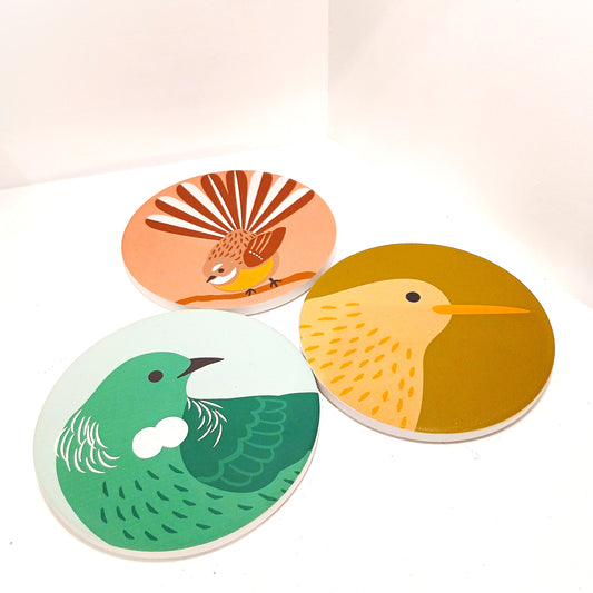 Native Bird Ceramic Coasters