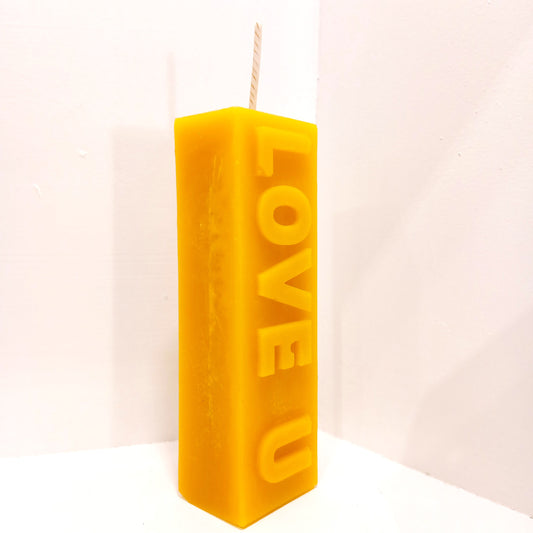 Beeswax Candle - LOVE U