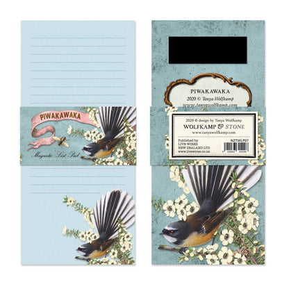Magnetic List Pad - Blue Native Birds