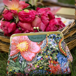 Fleur Woods Small Clutch - Rose