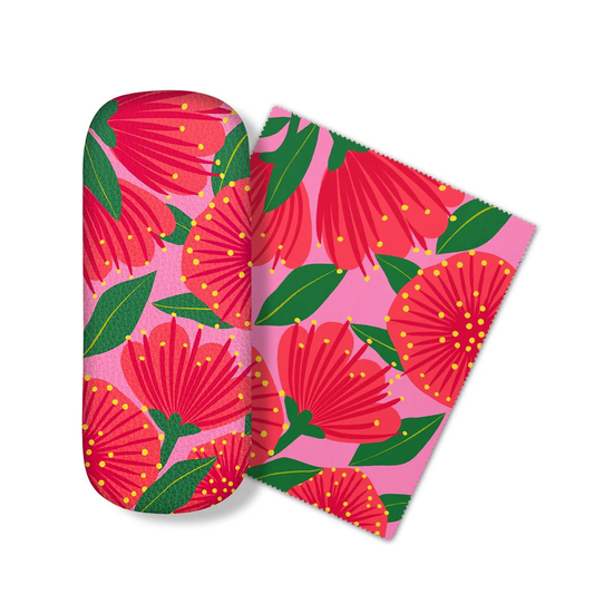 Glasses Case - Bright Pōhutukawa