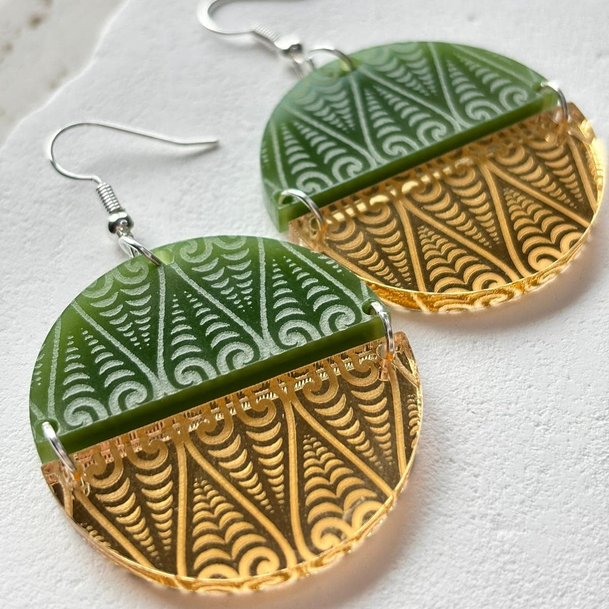 SONZ Signature Range - Kōwhaiwhai Symmetry Earrings