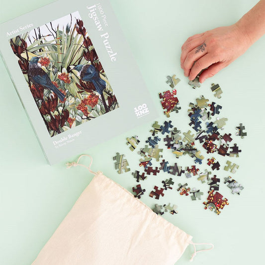 Jigsaw Puzzle - Tūī & Harakeke