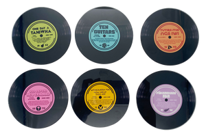 Glass Record Coasters