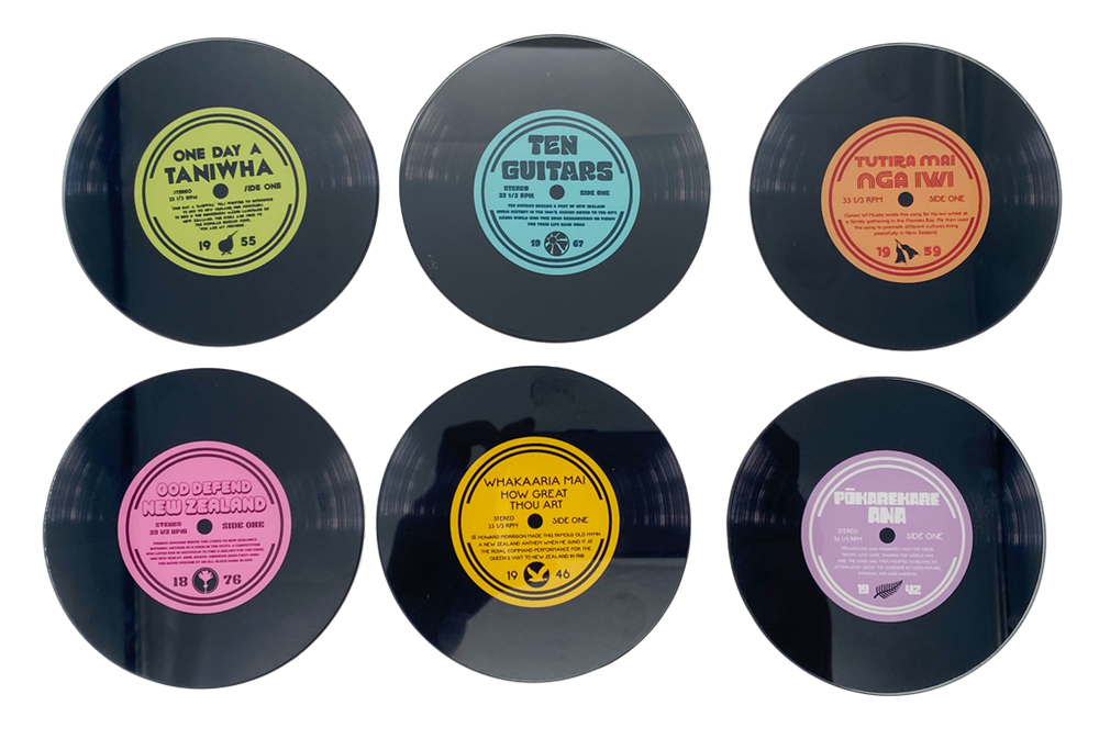 Glass Record Coasters