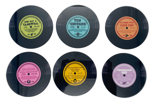 Glass Record Coasters