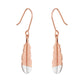 Little Taonga - Rose Gold Huia Feather Earrings