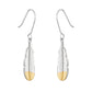 Little Taonga - Silver Huia Feather Earrings