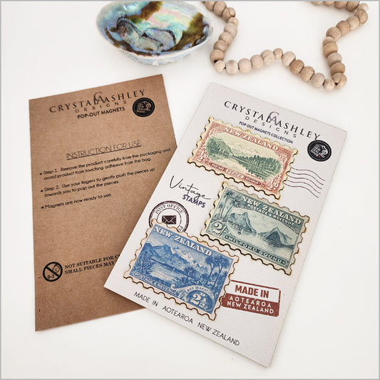 Magnet Set - Vintage NZ Stamps