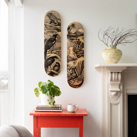 Skate Deck Wall Art - Tuatara Stamp