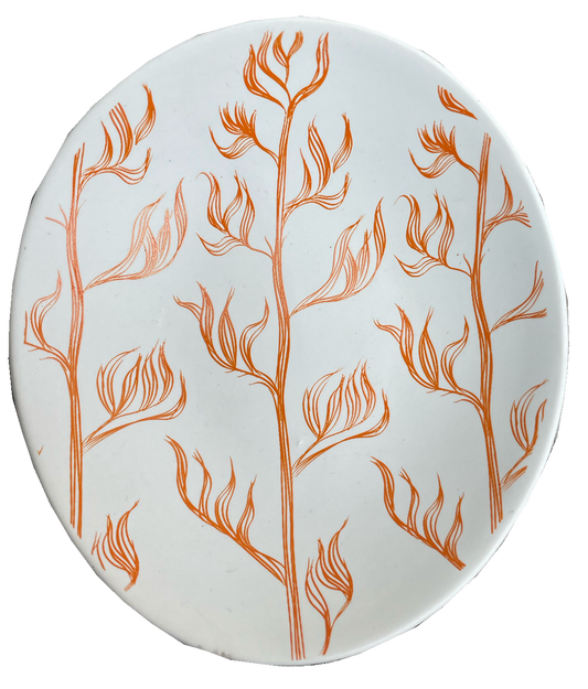 Jo Luping Medium Bowl - Harakeke (Orange)