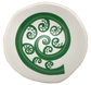 Jo Luping Small Bowl - Fern Frond (Green on White)